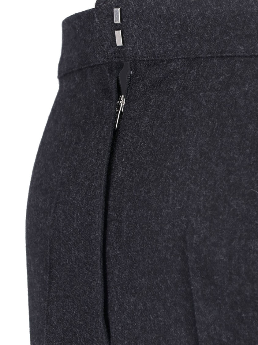 Victoria Beckham Asymmetrical Black Skirt With Subtle Texture