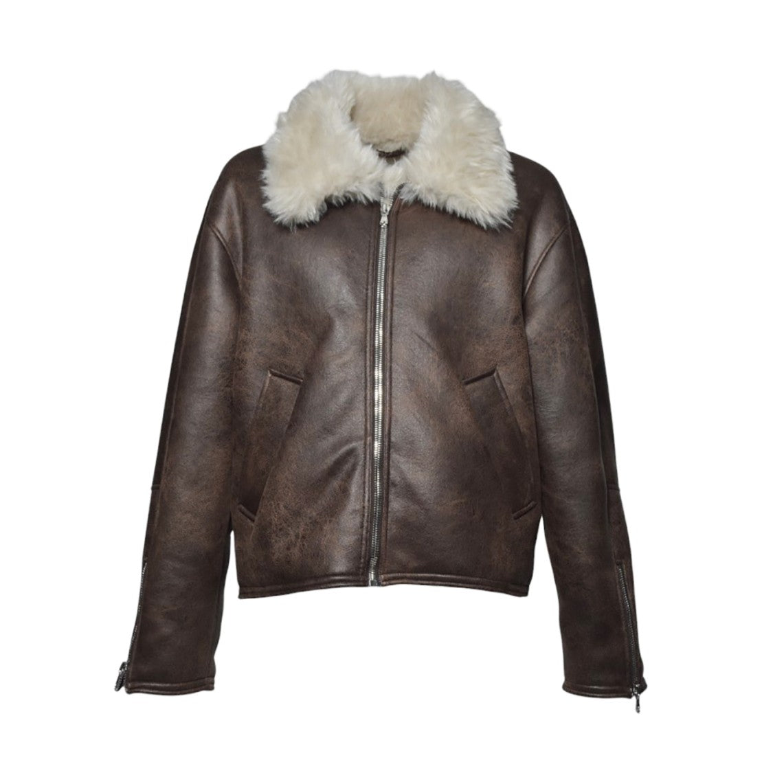 Séfr Short Single-Breasted Shearling Jacket