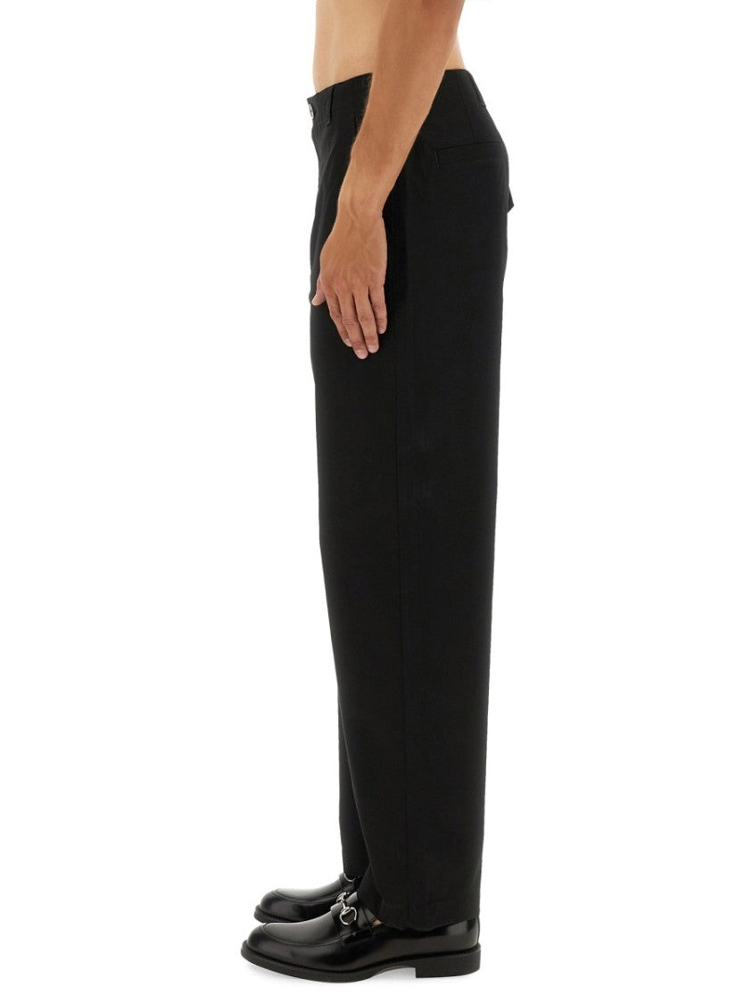 Gucci Straight-Leg Pants With Classic Waistband And Web Detail