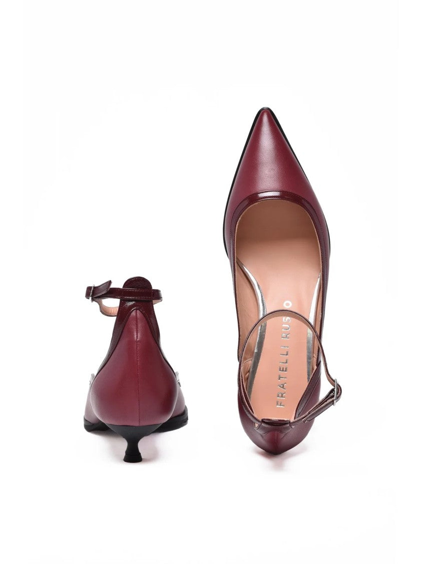 Fratelli Russo Red Leather Strappy Pumps