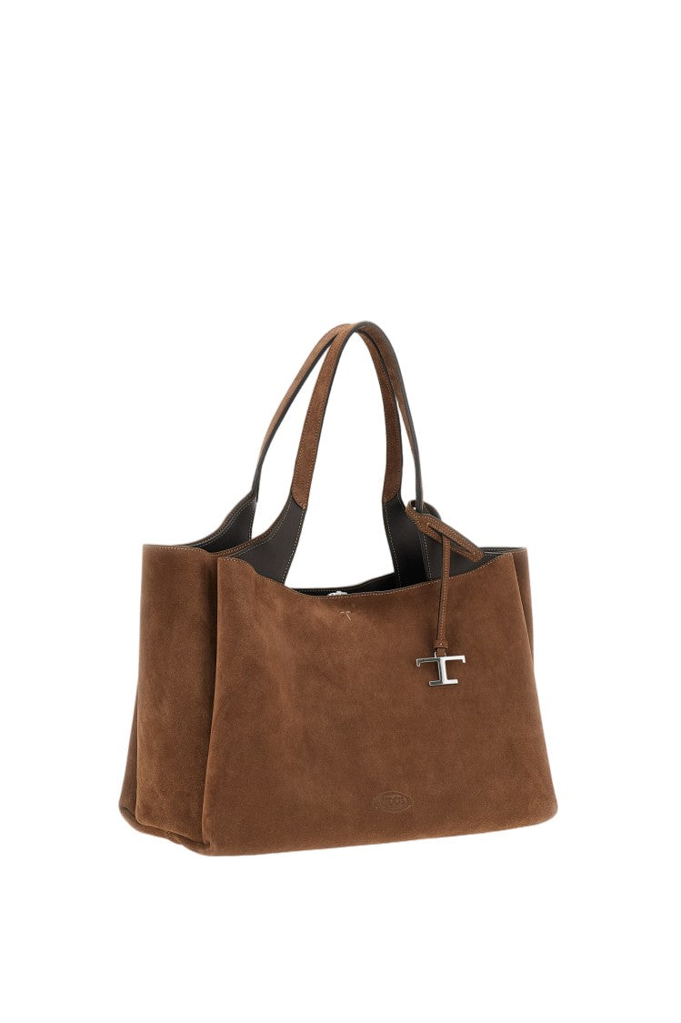 Tod's Brown Suede Medium Tote Bag