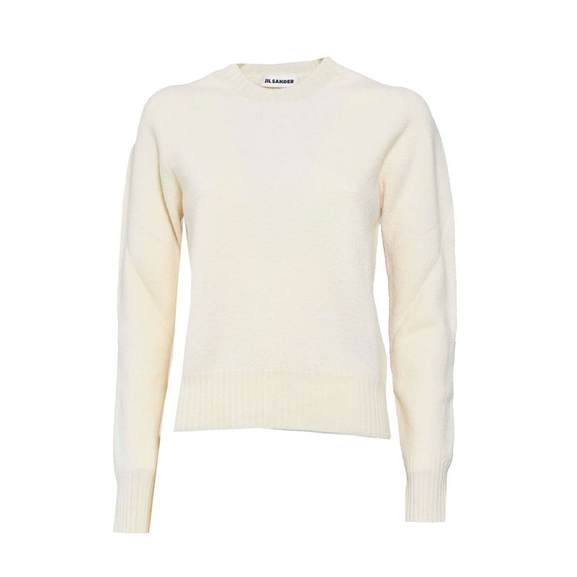 Jil Sander Cream Wool Crewneck Sweater