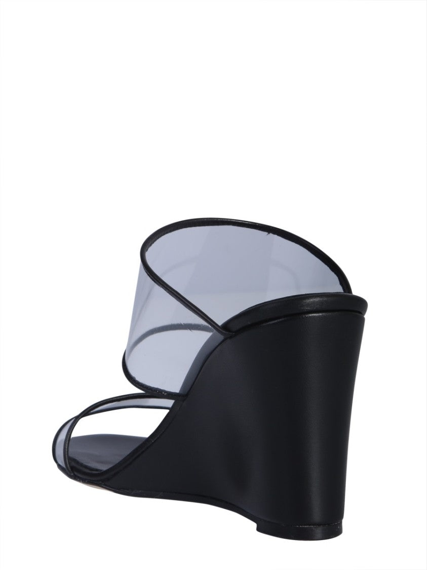 Paris Texas Open-Toe Wedge Sandals With Transparent Plexi Straps