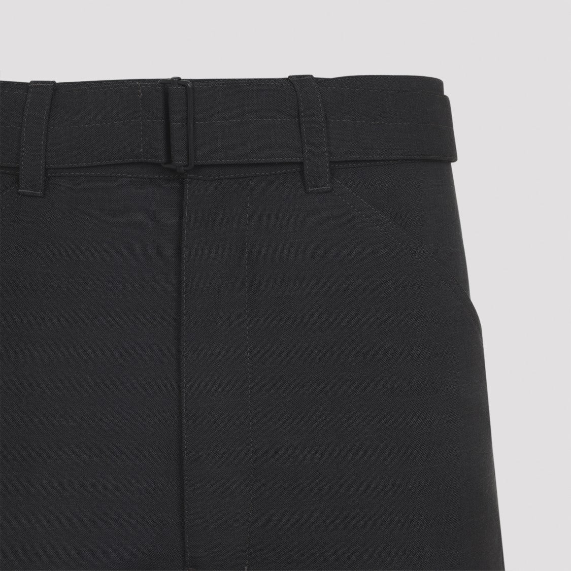 Lemaire Curved Tailored Dark Grey Polyester Pants