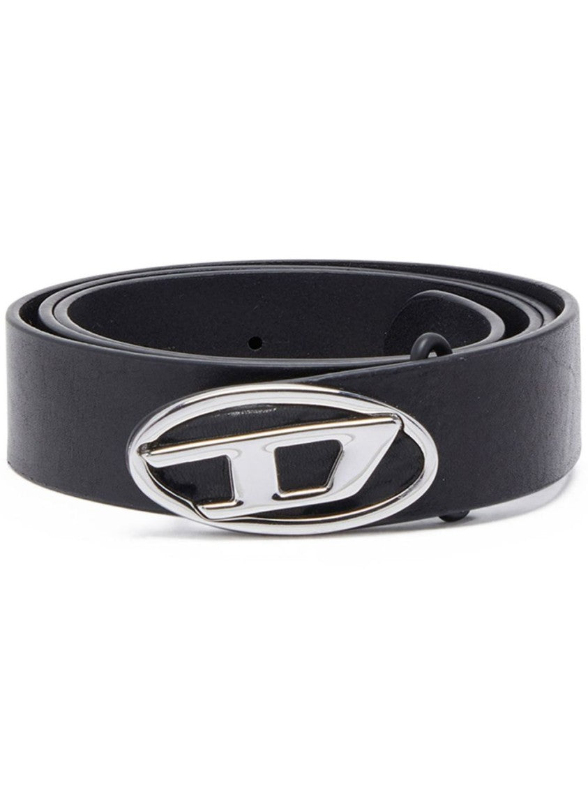 Diesel Calf Leather Belt With Cut-Out Detailing