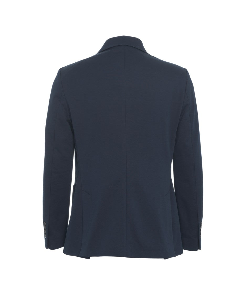 Circolo 1901 Double-Breasted Blazer With Knit Texture And Tailored Silhouette
