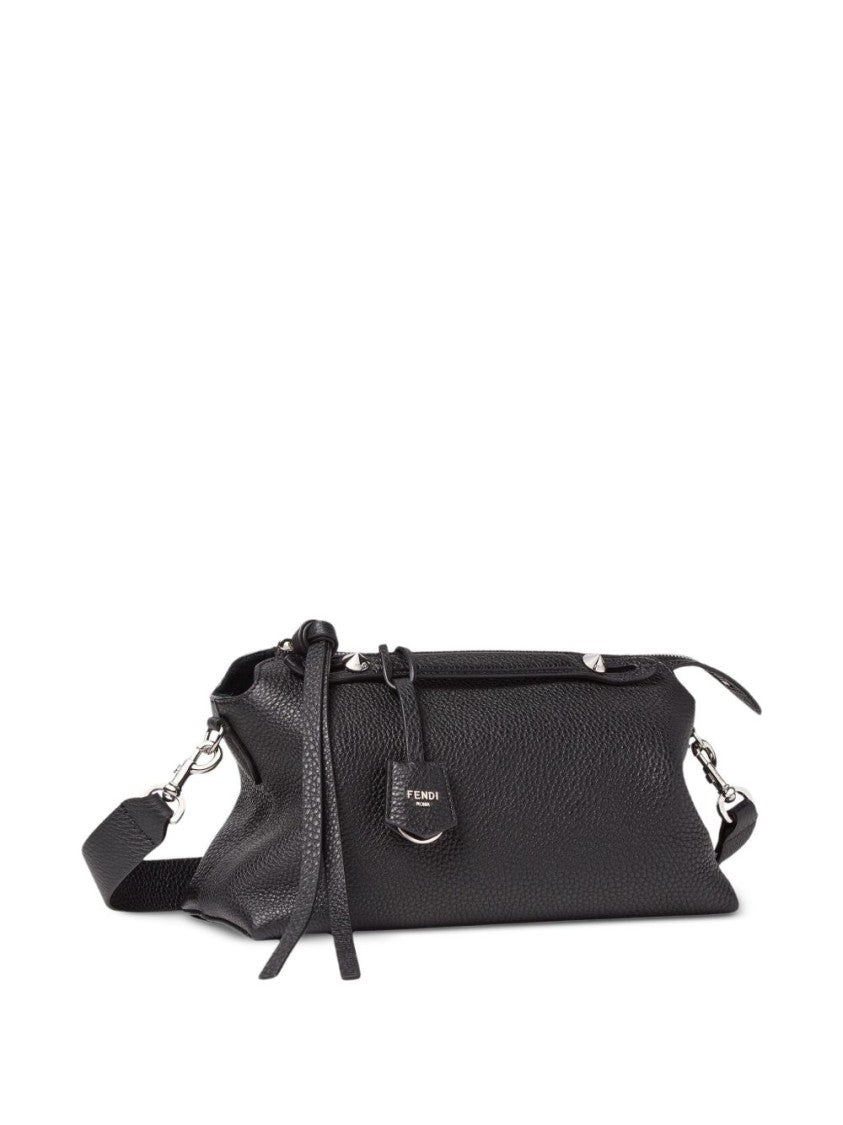 Fendi Black Pebbled Leather Detachable Strap Shoulder Bag