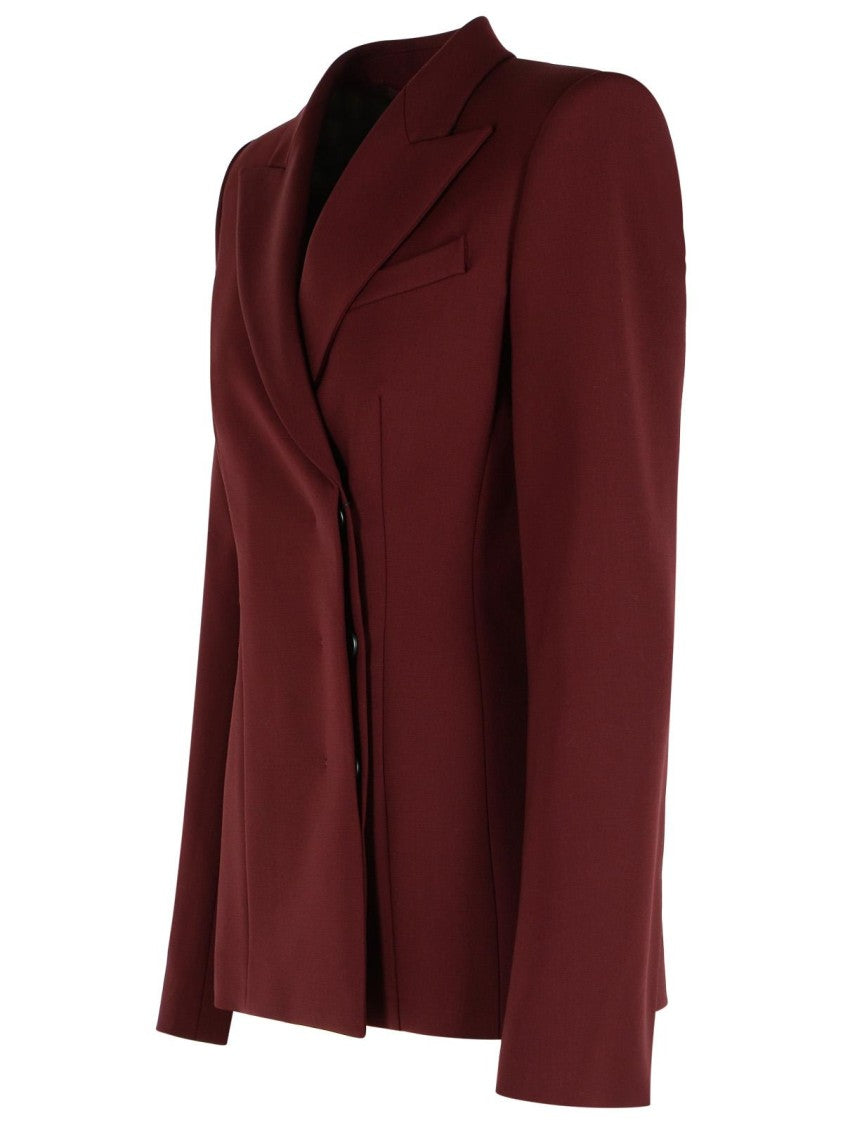 Sportmax 'Cocco' Burgundy Virgin Wool Blazer