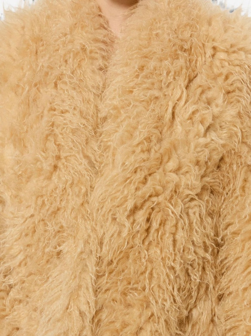 Isabel Marant Plush Textured Single-Button Coat