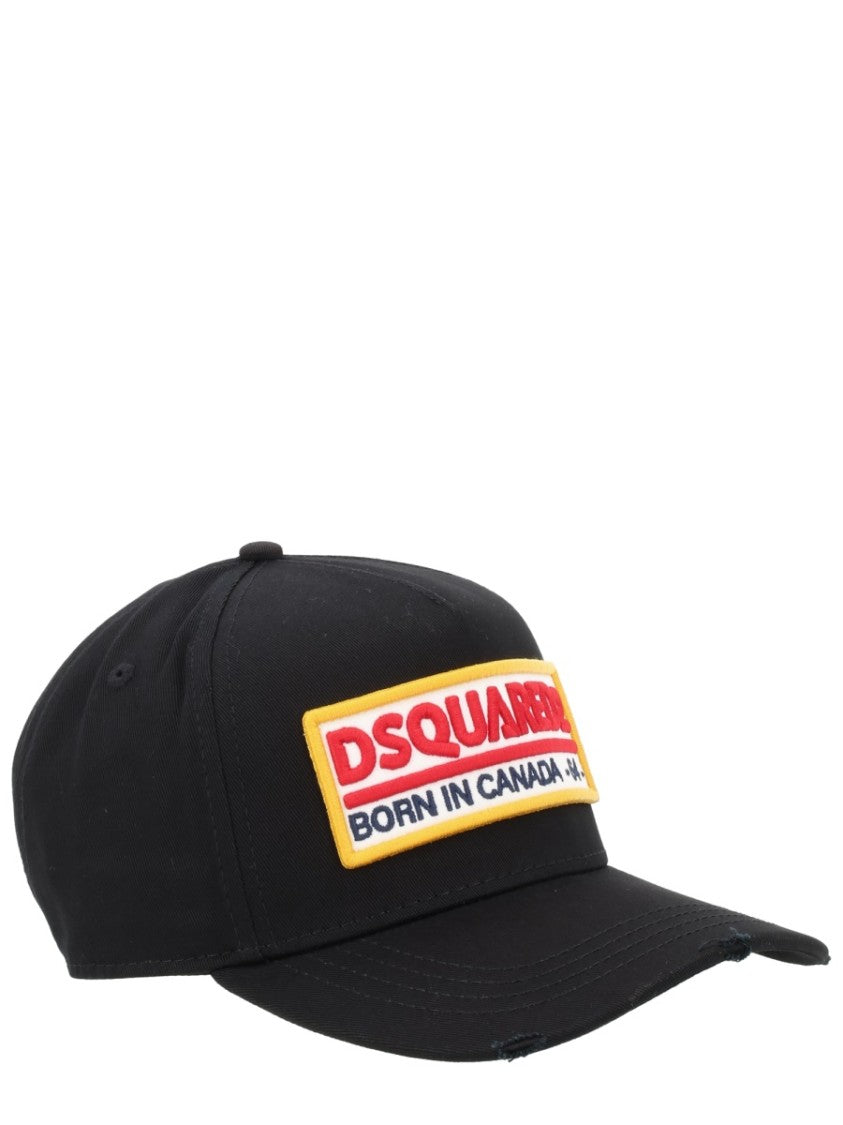 Dsquared2 Black Rectangular Patch Baseball Hat