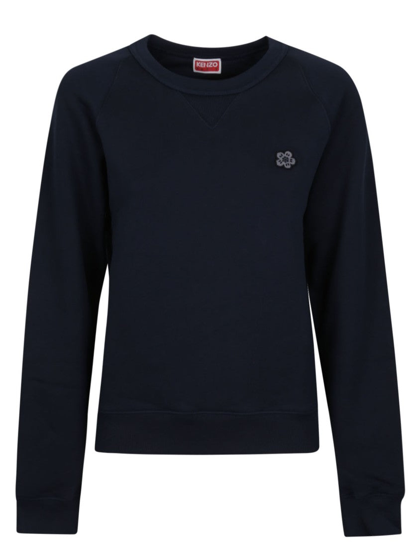 Kenzo Black Boke Flower Cropped Sweatshirt