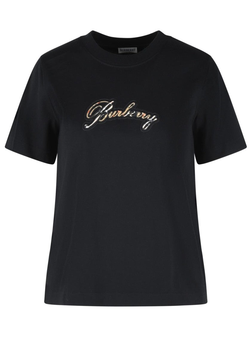 Burberry Black Cotton T-Shirt