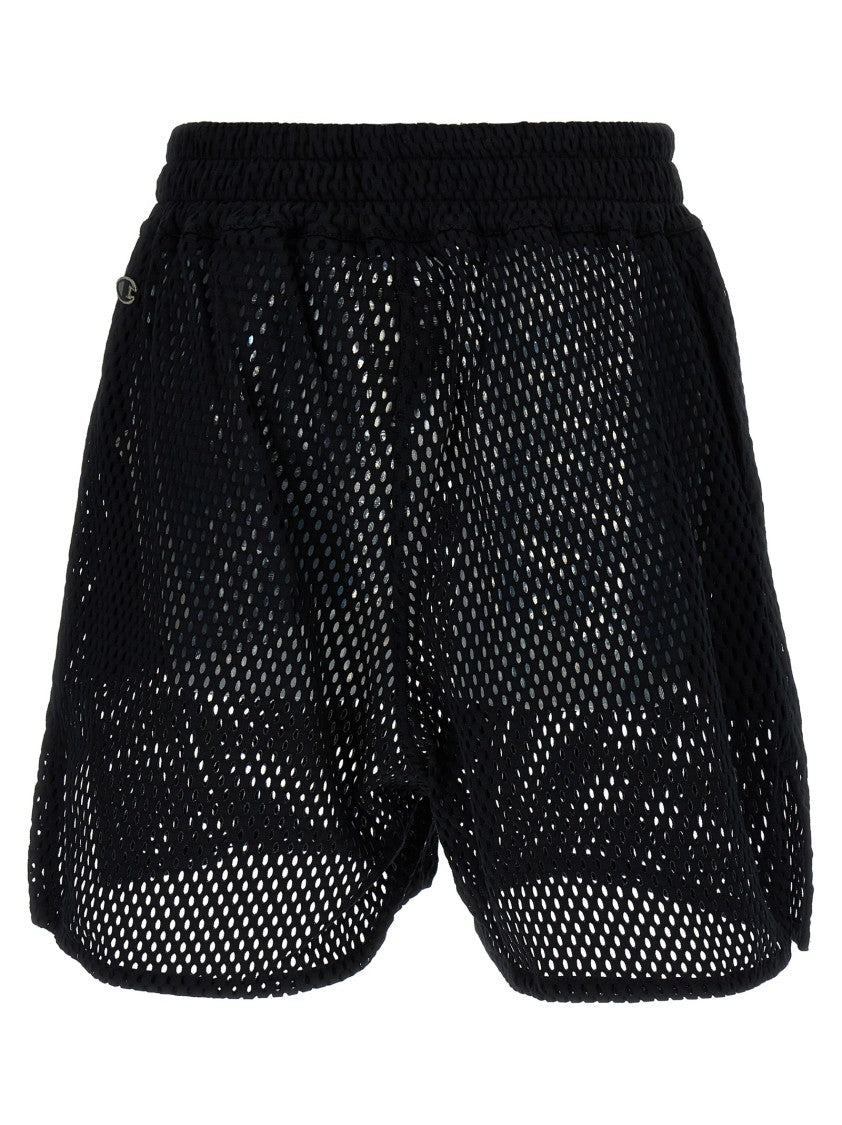 Rick Owens Perforated Cotton Bermuda Shorts