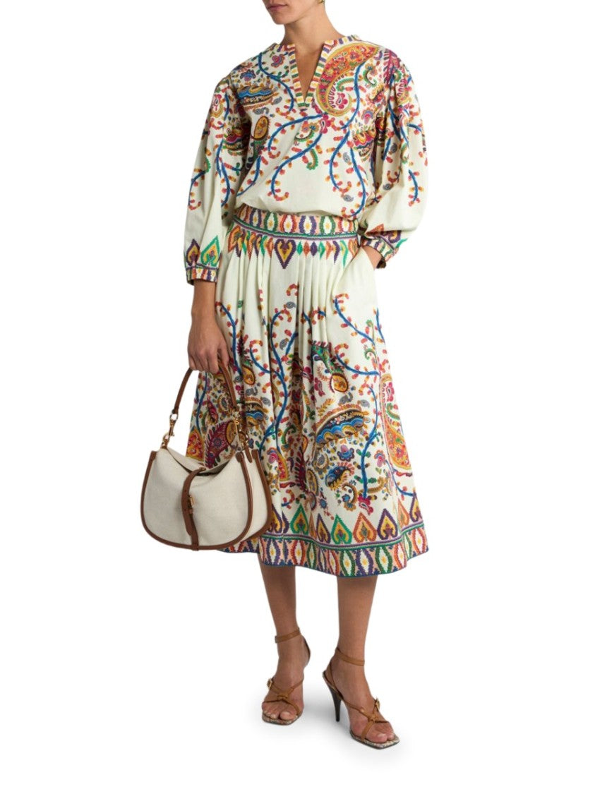 Etro Vibrant Paisley Floral Relaxed Blouse