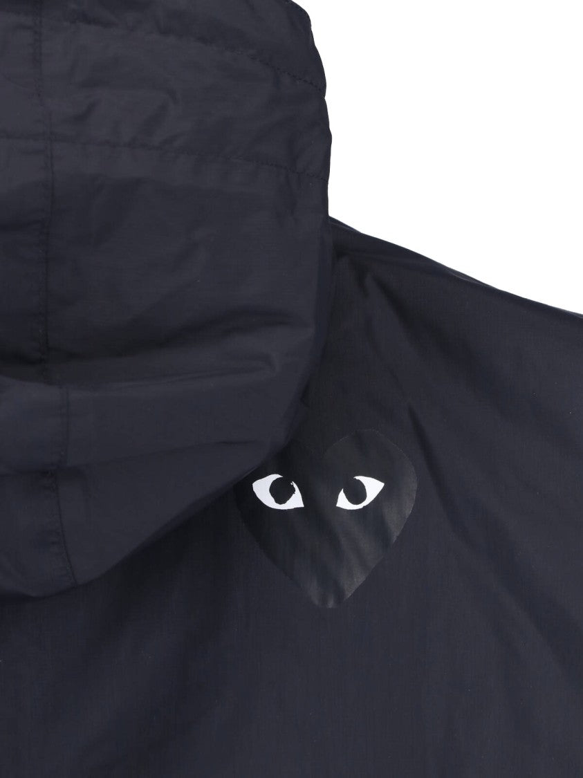 Comme Des Garçons Black Hooded Zippered Jacket
