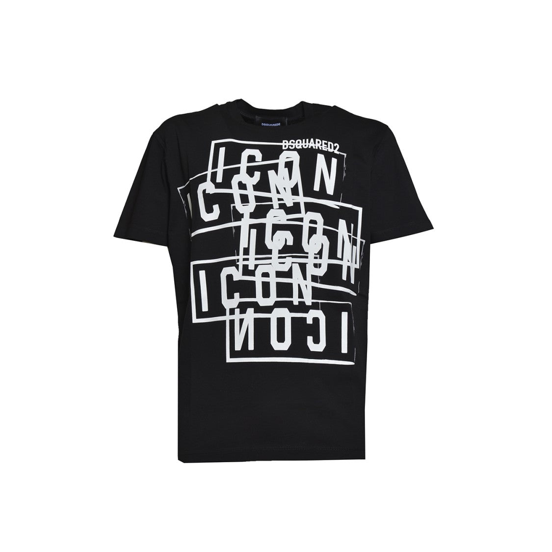 Dsquared2 Black Cotton Icon Stamps T-Shirt