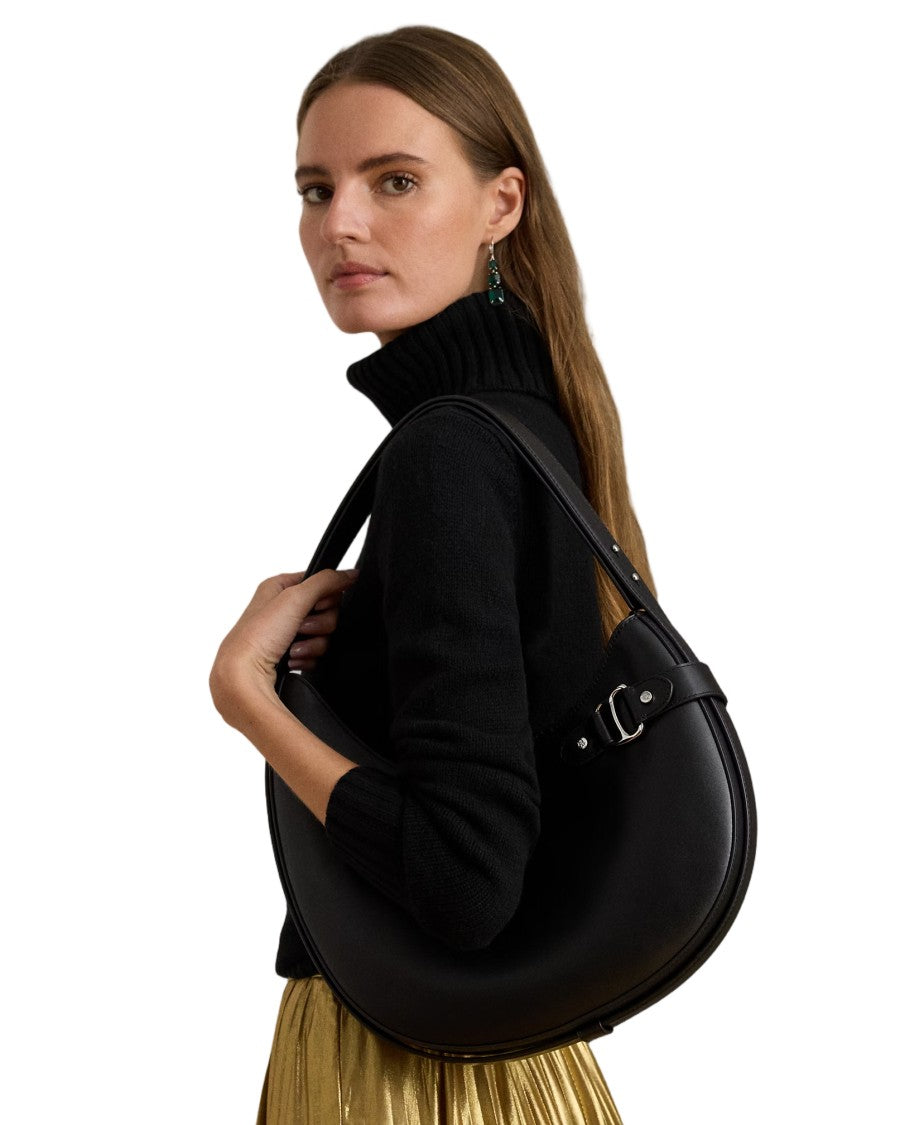 Lauren Ralph Lauren Structured Crescent Shoulder Bag
