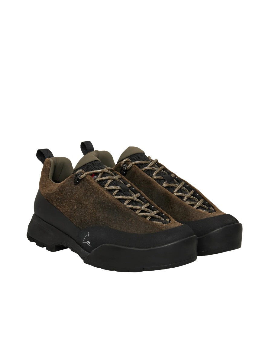 Roa Brown Cingino Waterproof Nylon Low-Top Sneakers