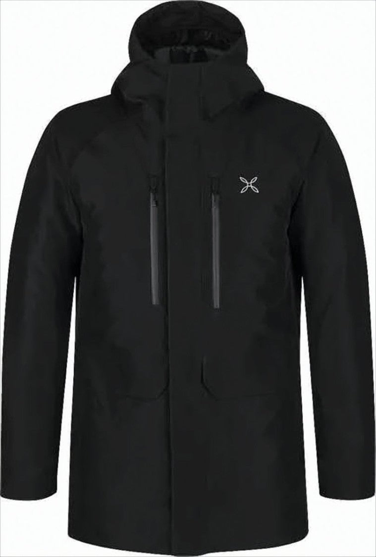 Montura Boxy Fit Black Montura Jacket With Hood And Zippered Pockets
