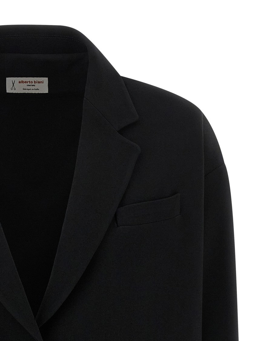 Alberto Biani Single-Breasted Two-Button Blazer With V-Neck Lapels