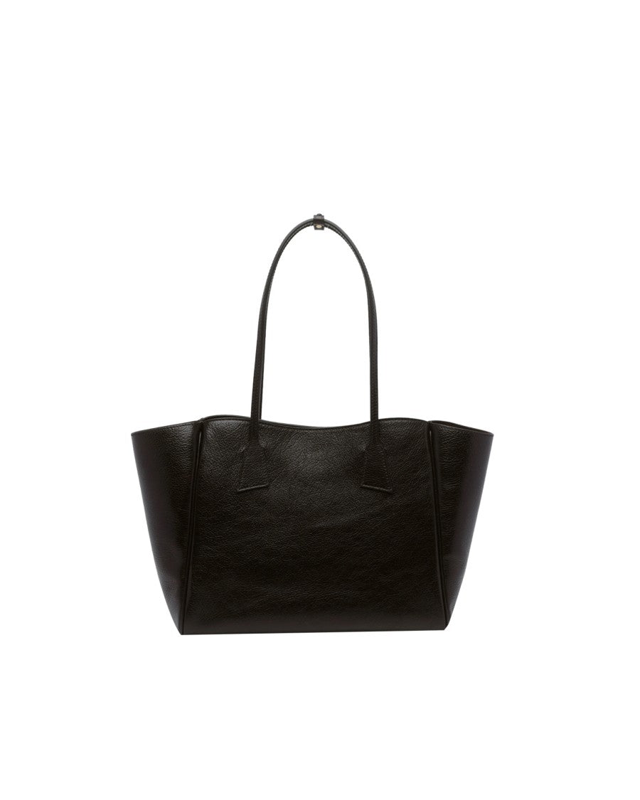 Hidesins Soft Calf Leather Magnetic Closure Tote Bag