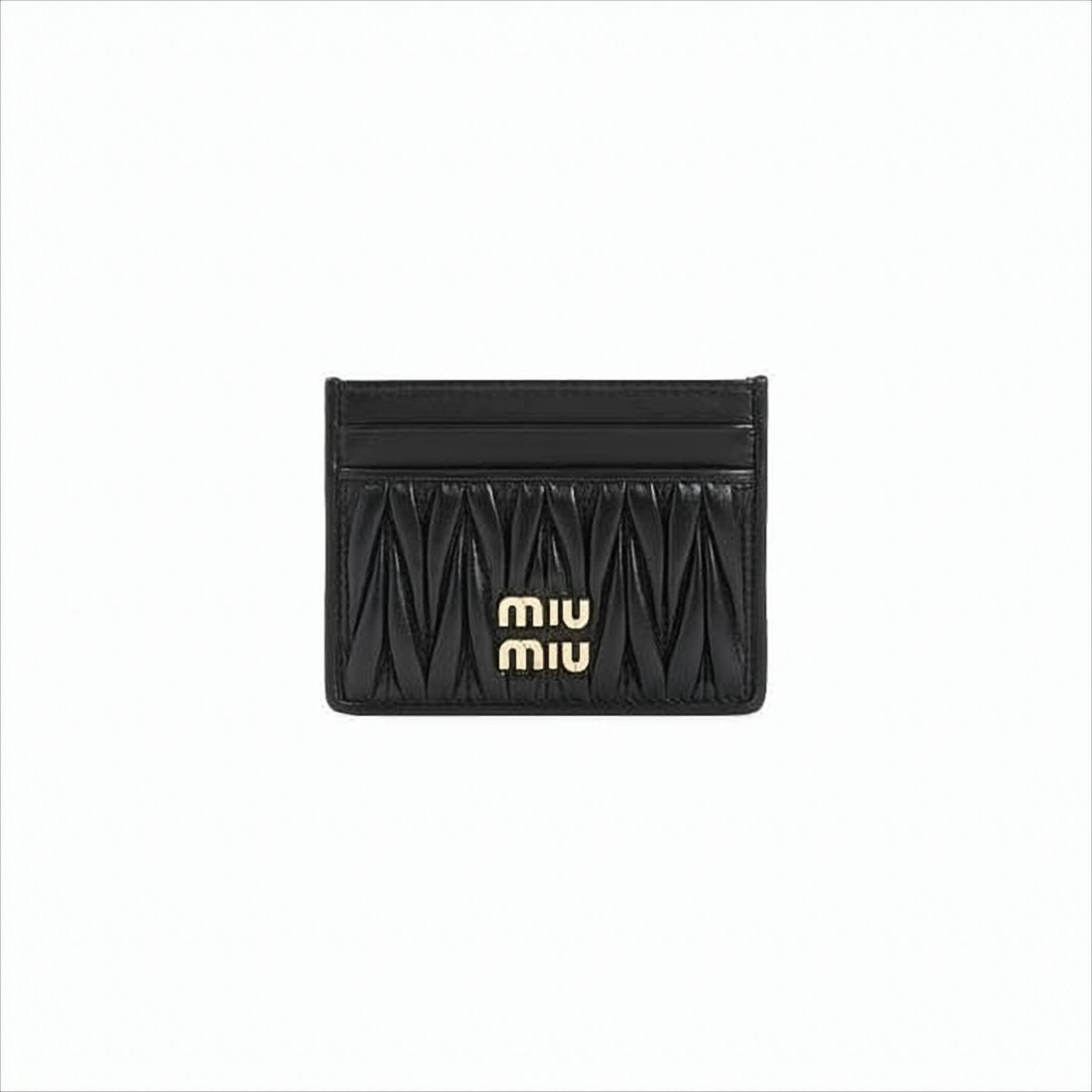 Miu Miu Quilted Nappa Leather Card Wallet