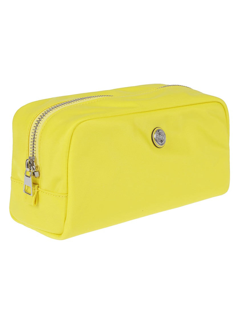 Tory Burch Medium Rectangular Beauty Case In Bright Yellow Recycled Nylon