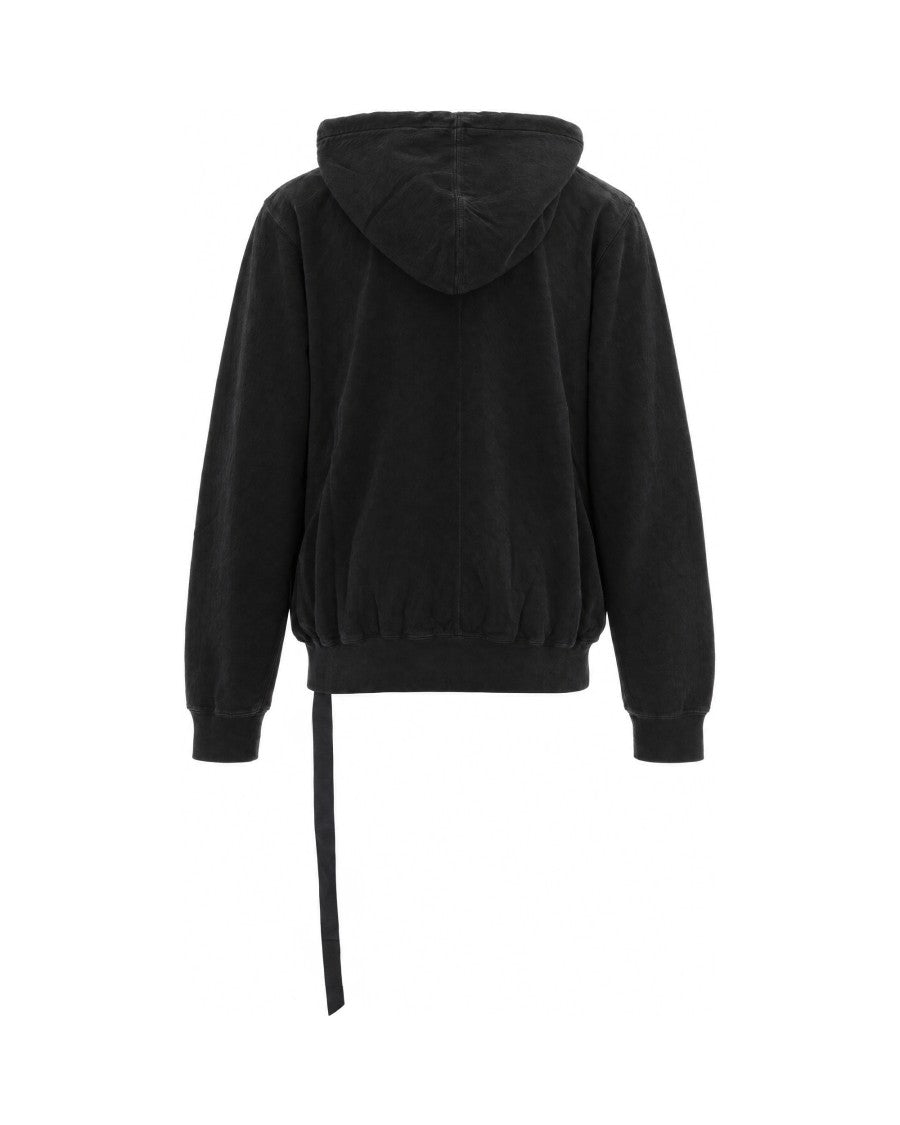 Drkshdw By Rick Owens Faded Black Pentagram Oversized Hooded Sweatshirt
