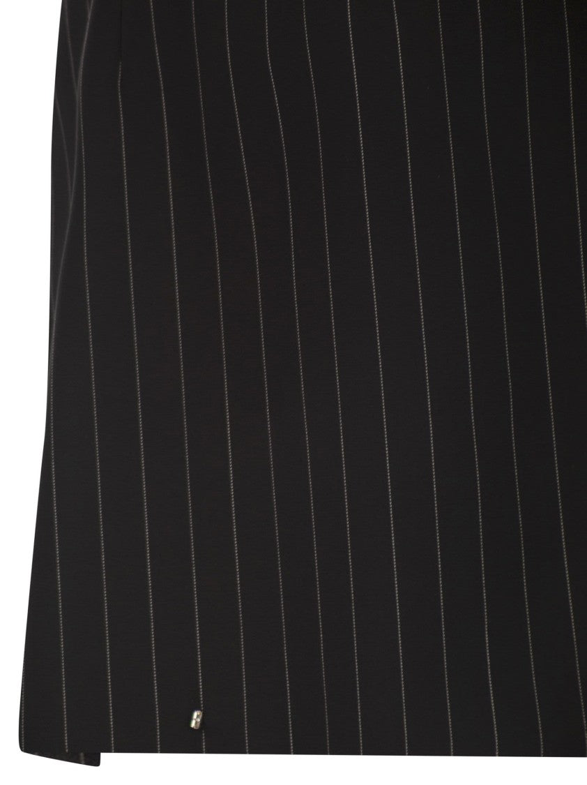 Sportmax Spxfatti - Mini Skirt In Pinstriped Gabardine