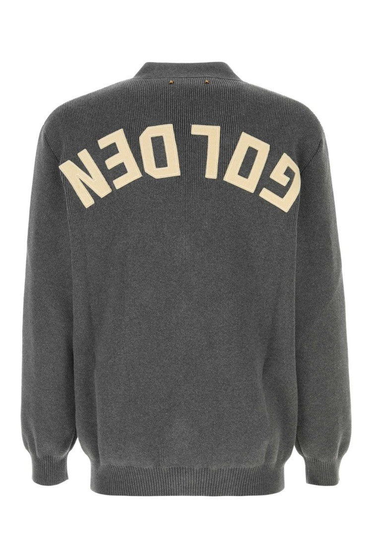 Golden Goose Dark Grey Cotton Blend Darryl Cardigan