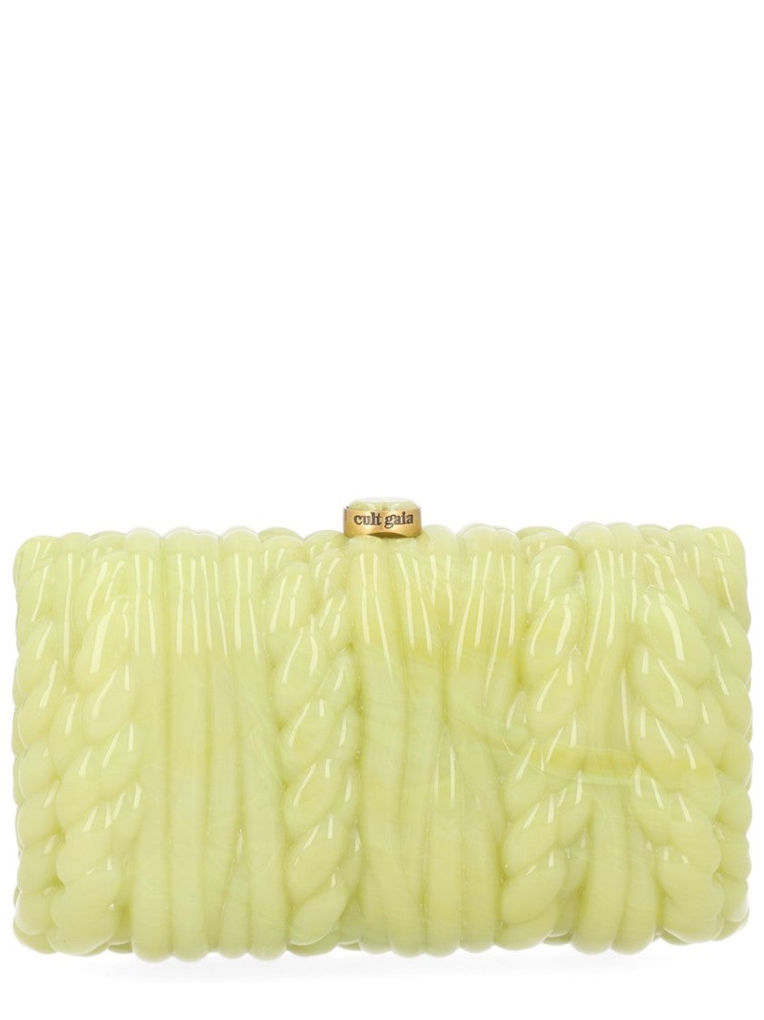 Cult Gaia Helene Twisted Rope Gold Clutch