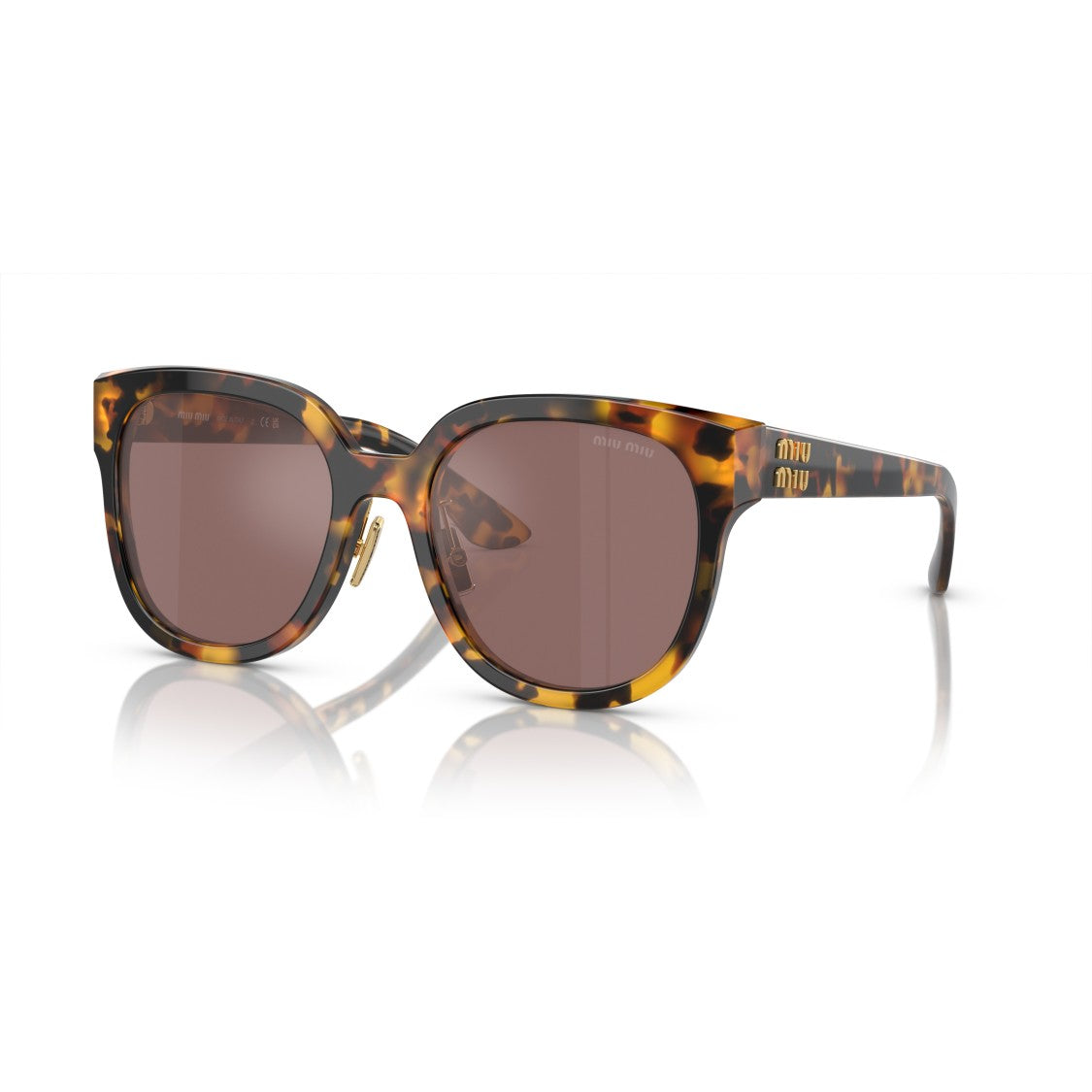 Miu Miu 0Mu 01Zs Oversized Tortoiseshell Square Sunglasses