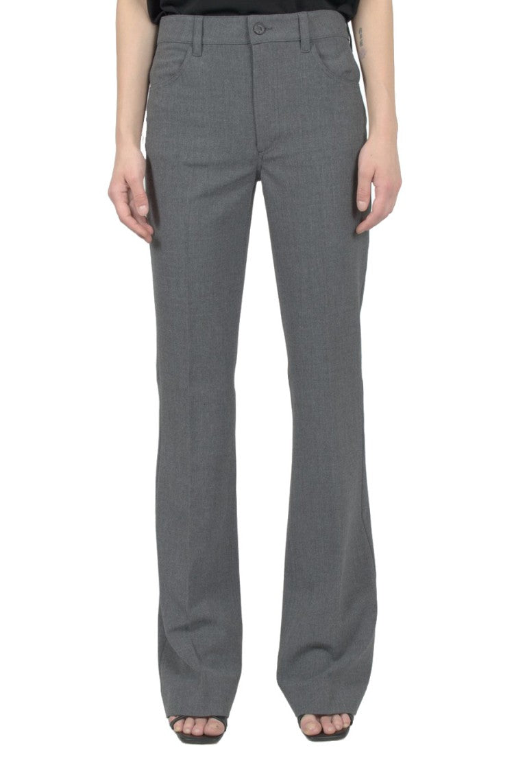 The Attico Slate Cotton-Blend Straight-Leg Pants