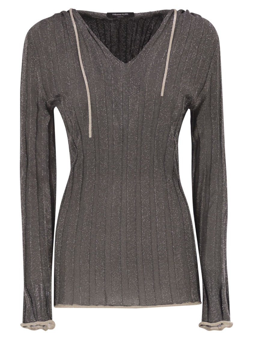 Fabiana Filippi Lurex Hooded Jumper