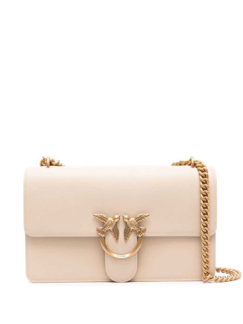 Pinko Rectangular Handbag With Gold-Tone Chain Strap