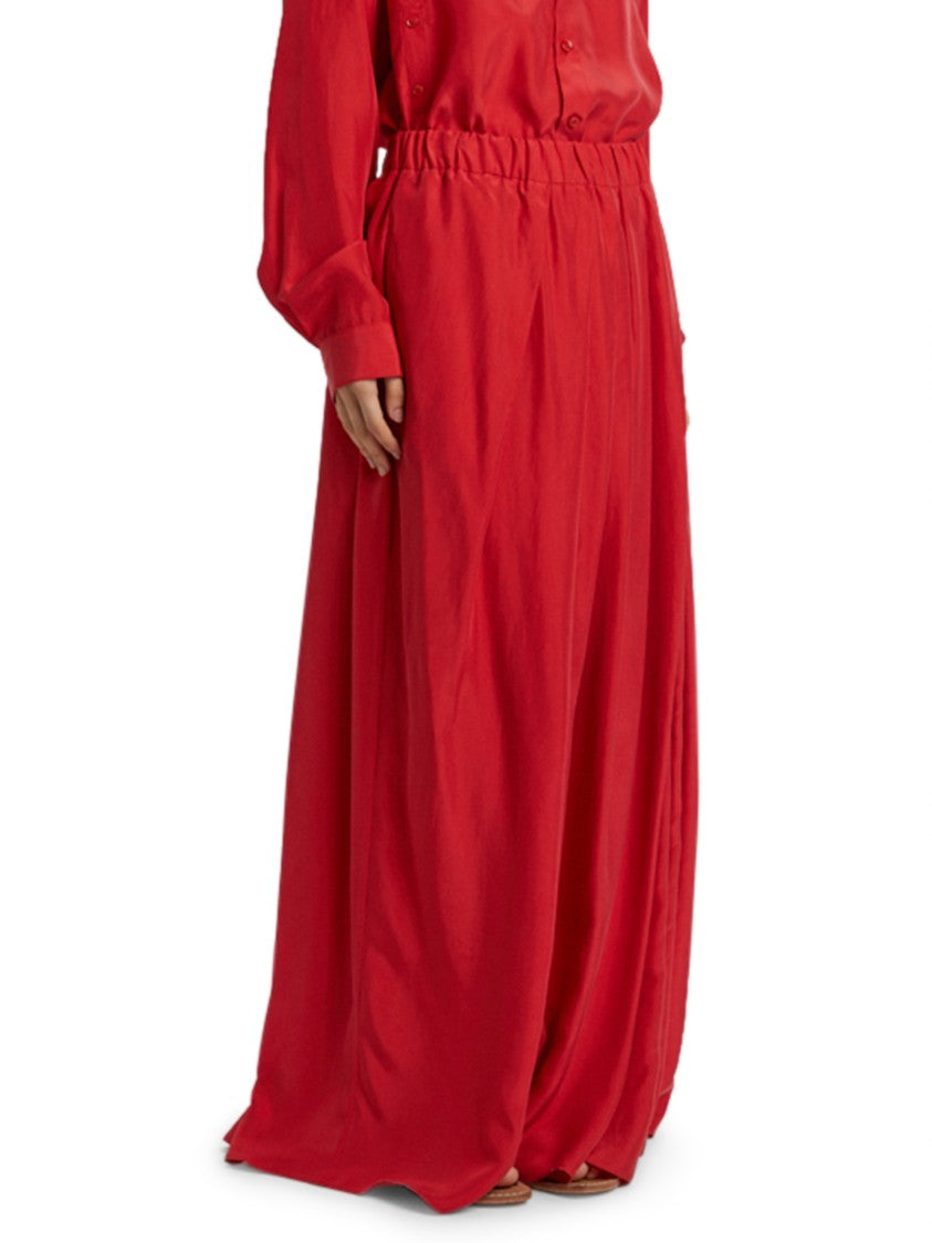 Phisique Du Role Irregular Pleats Maxi Skirt In Habotai Silk