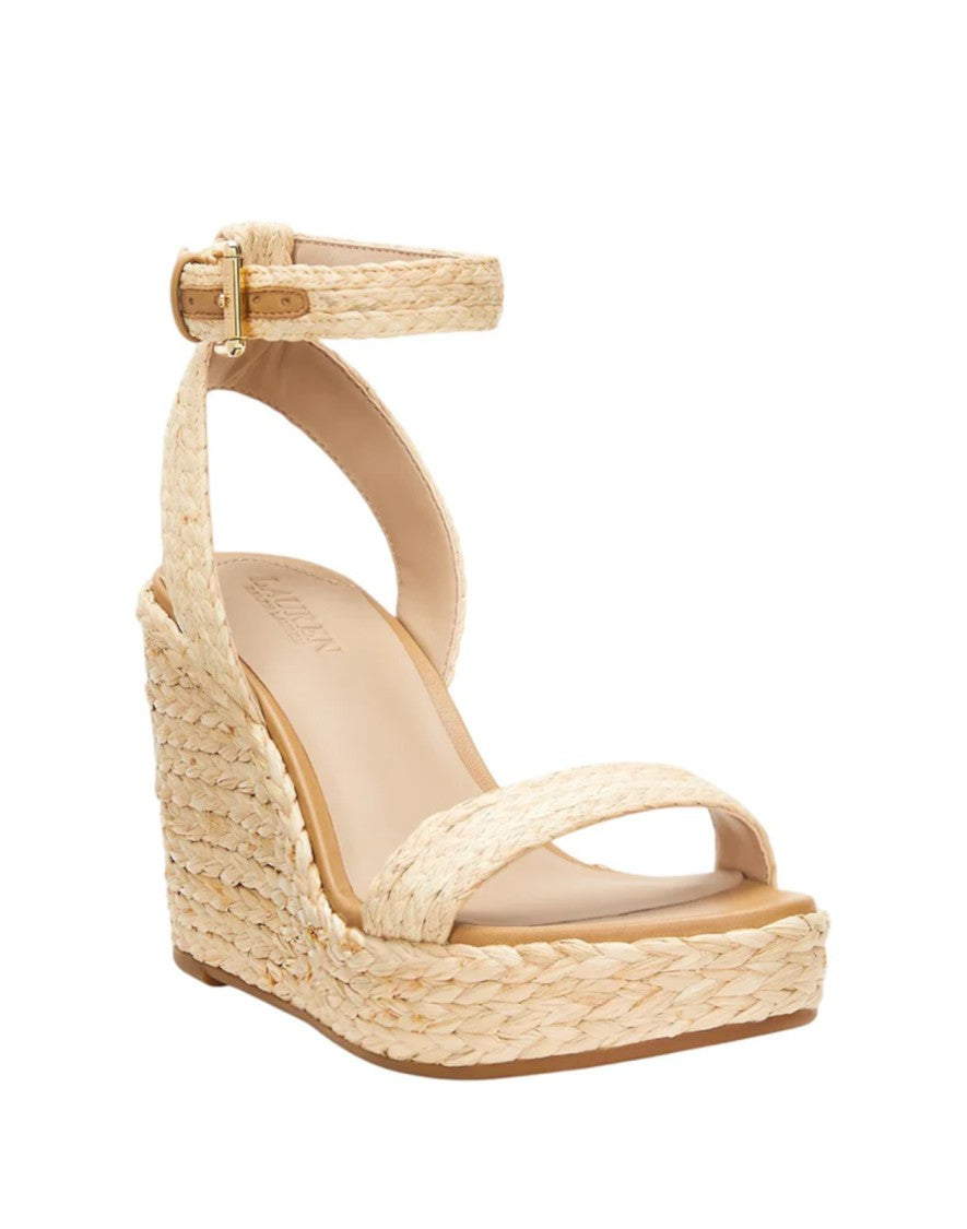 Lauren Ralph Lauren Woven Texture Wedge Sandals