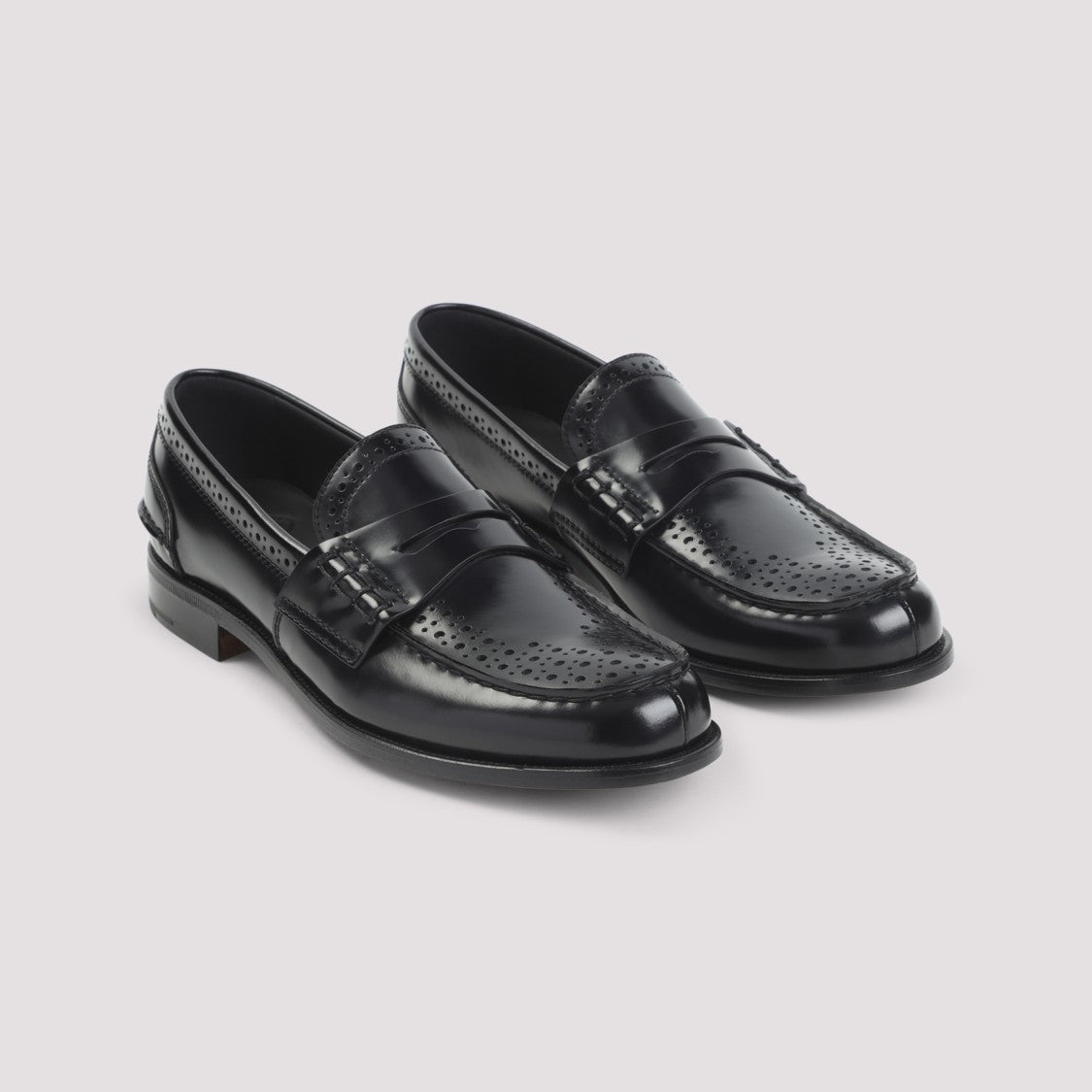 Church's Penny Strap Black Calf Leather Loafers