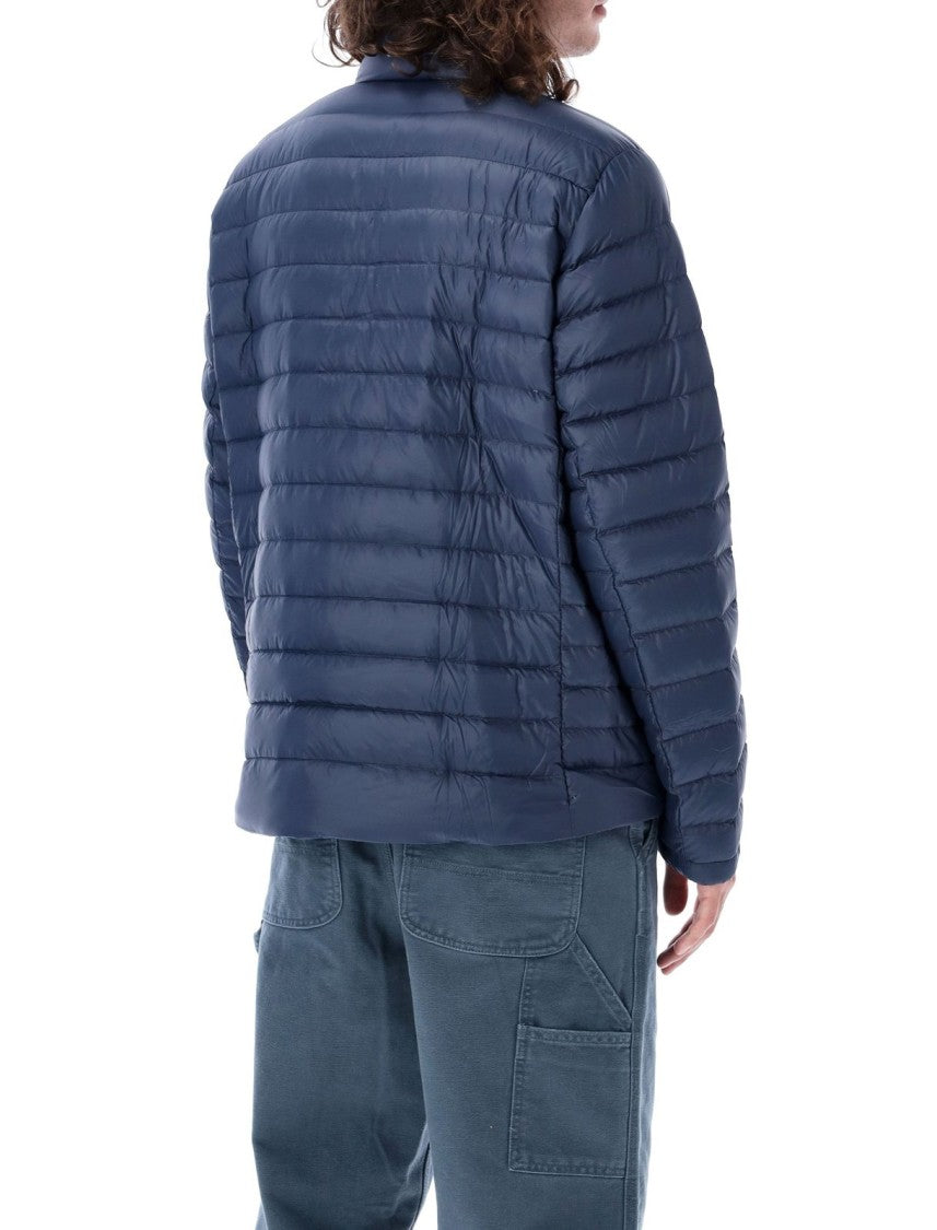 Patagonia Quilted Down Jacket With High Collar And Front Zipper
