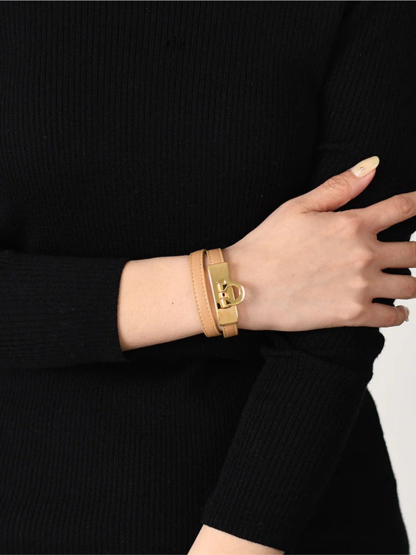 Ferragamo Hug Gancini Logo Bracelet
