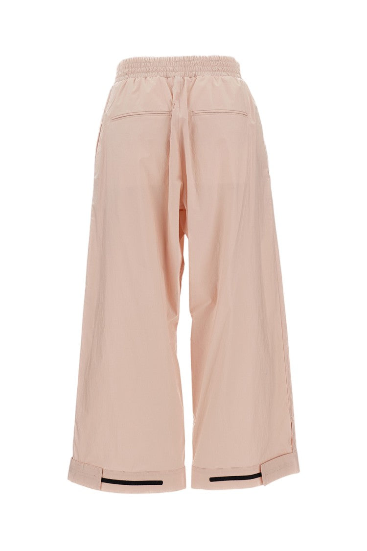Plan C Wide Cotton Trousers With Adjustable Snap Hem