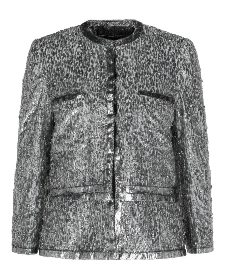 Givenchy Animal Print Single-Breasted Jacket