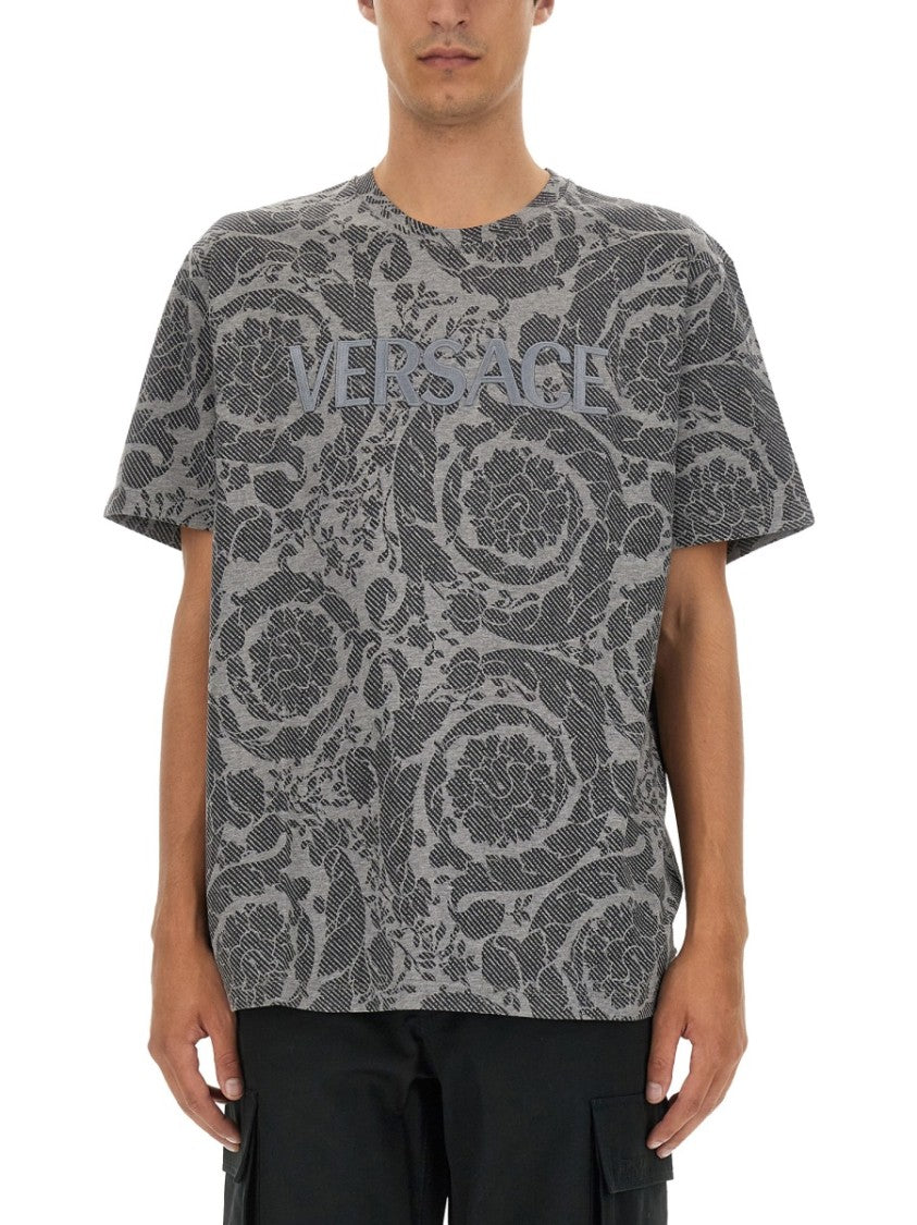 Versace Silhouette Baroque Logo T-Shirt