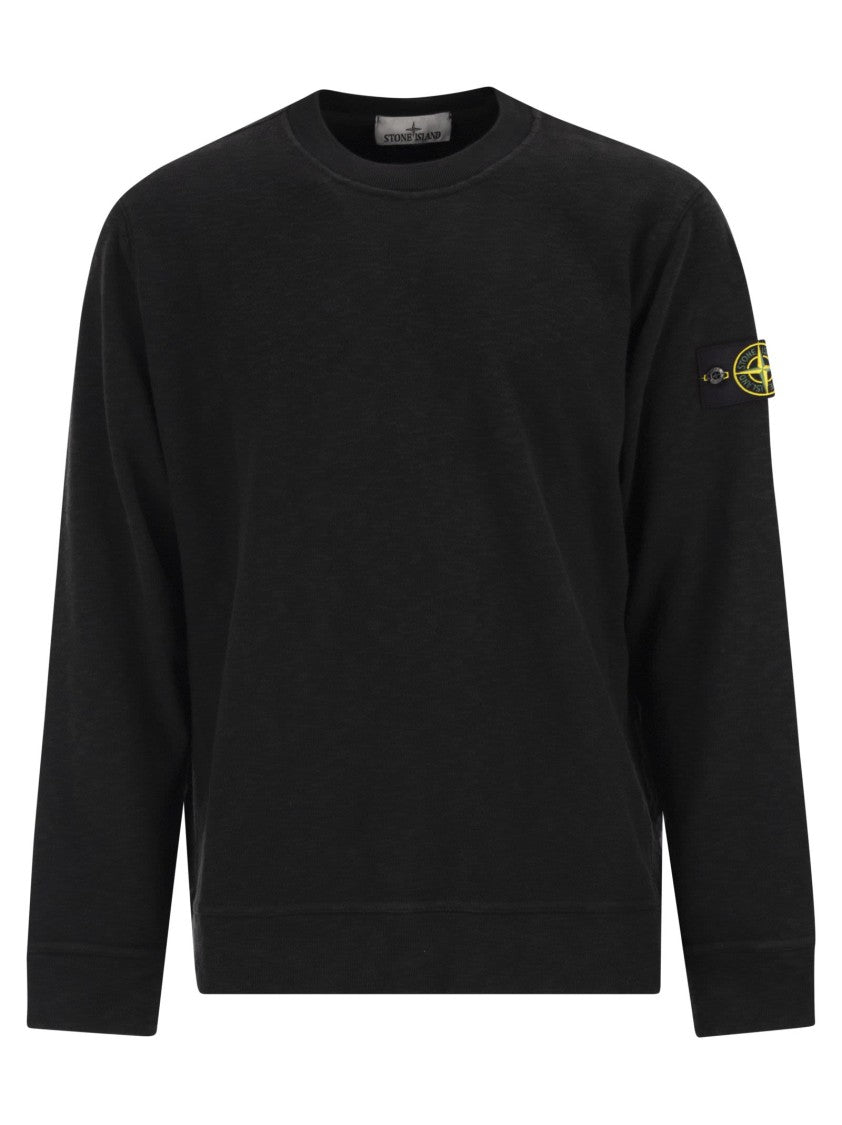 Stone Island Crewneck Sweatshirt With Badge