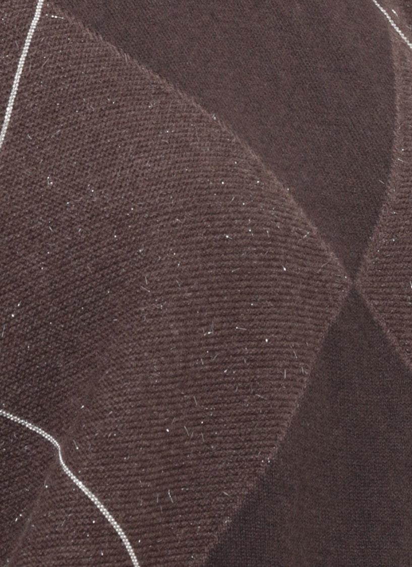 Peserico Structured Wool Blend Sweater With Geometric Pattern