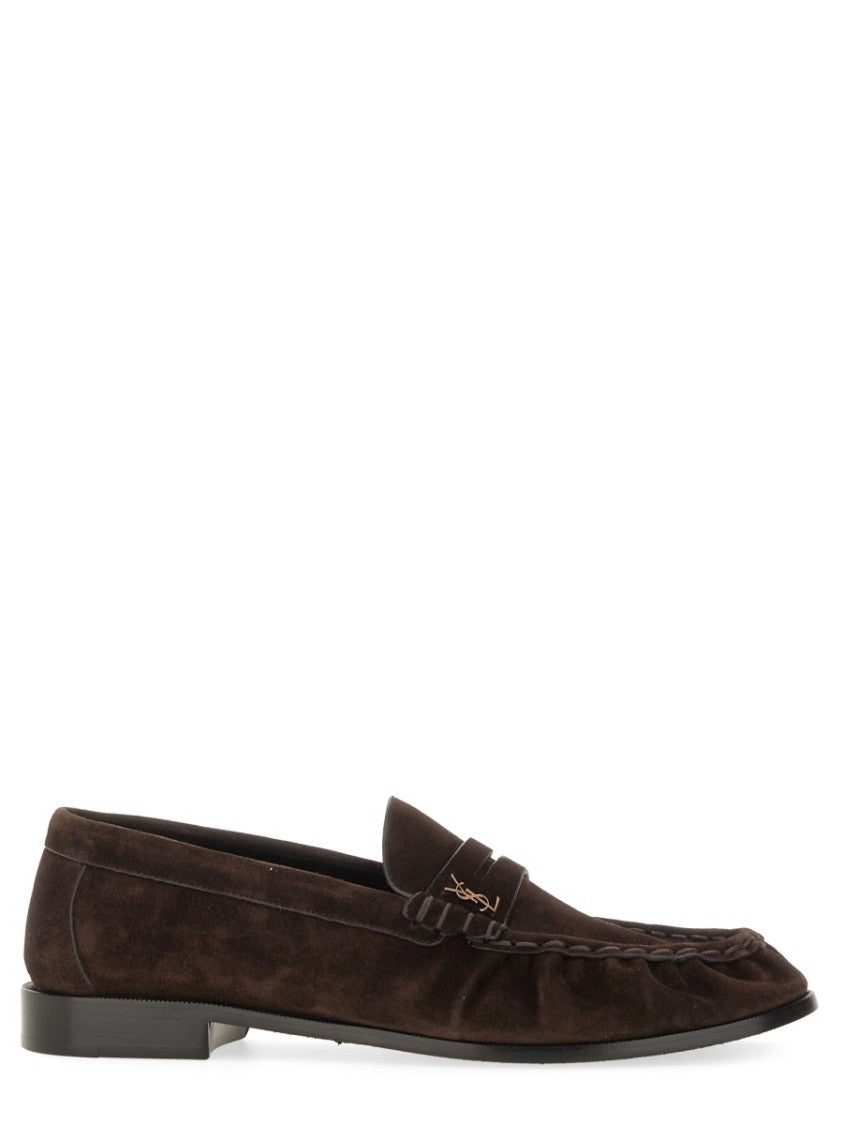 Saint Laurent Moccasin Loafers In Rich Suede Finish