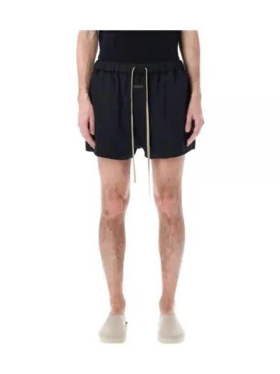 Fear Of God Relaxed Fit Black Shorts With Elastic Waistband