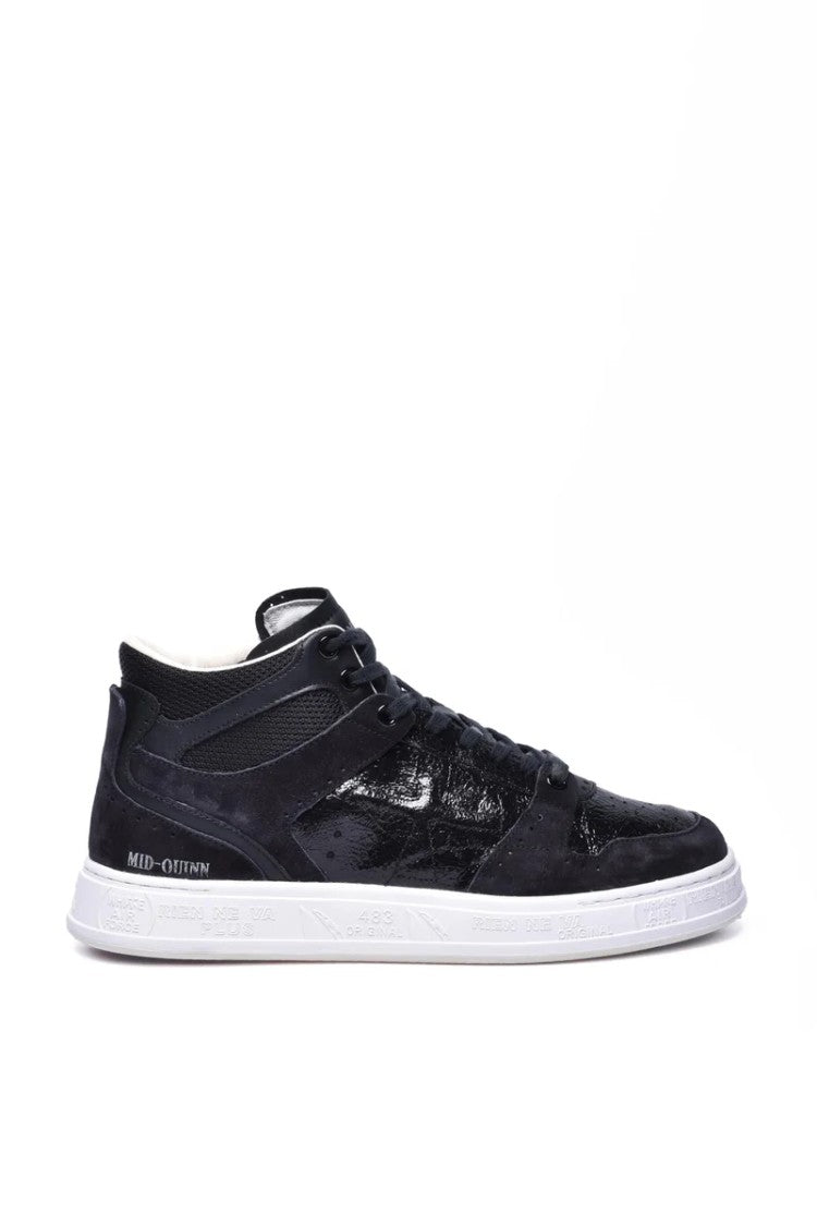 Premiata Midquinn Sneakers Leather And Pu - Black