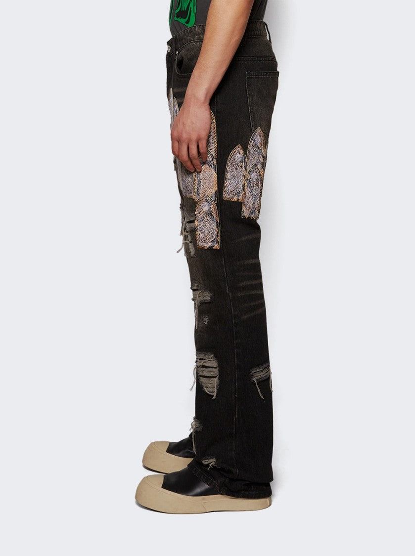 Who Decides War Patched Arch Mocha Jeans - Chestnut