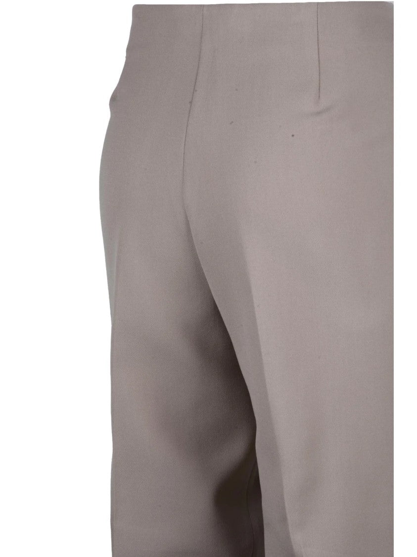 Peserico Beige Technical Blend Straight-Leg Pants